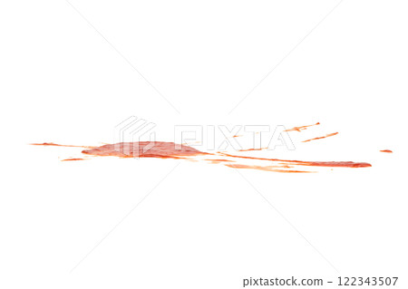 Red tomato sauce ketchup stains and smears 122343507