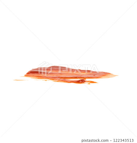 Red tomato sauce ketchup stains and smears 122343513
