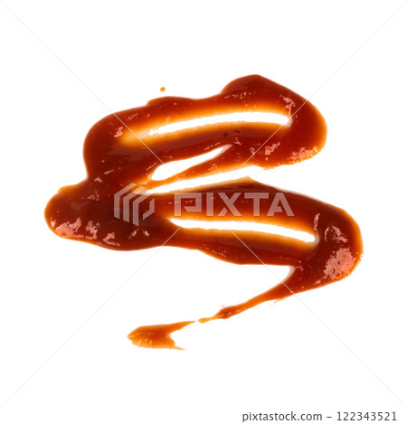 Red tomato sauce ketchup stains and smears 122343521
