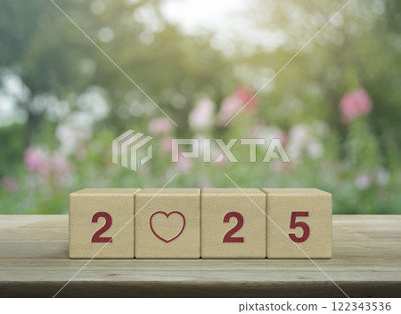 Happy new year and Valentines day 2025 concept 122343536