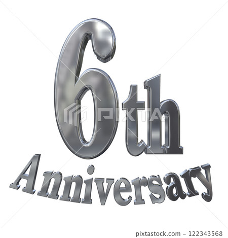 3DCG 角色「6th Anniversary/6 週年紀念標記閃光」銀、銀 122343568