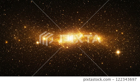 Light floating in space shining in the galaxy Wallpaper Illustration 122343697