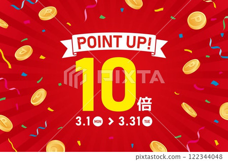Layout image of point increase, 10x points banner 122344048
