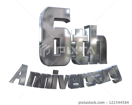 3DCG 角色「6th Anniversary/6 週年紀念標記閃光」銀、銀 122344584