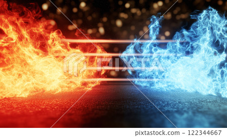 "Relative red and blue energy backgrounds" 122344667