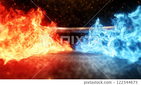 "Relative red and blue energy backgrounds" 122344673