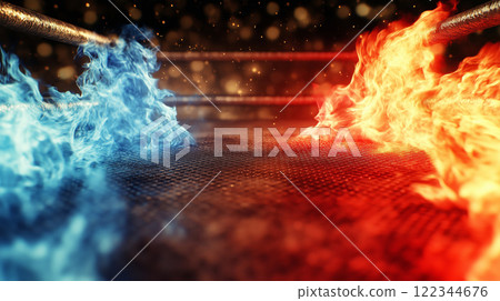 "Relative red and blue energy backgrounds" 122344676