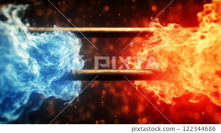 "Relative red and blue energy backgrounds" 122344686