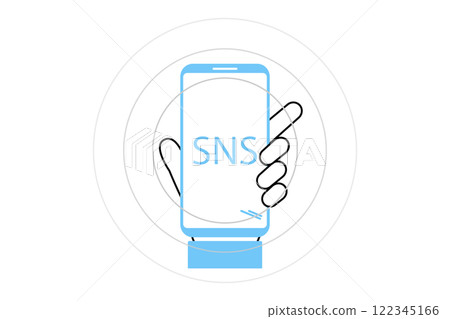 Illustration of spreading information on SNS Illustration of spreading information on SNS 122345166