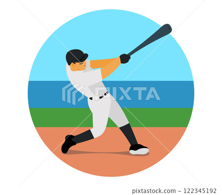 Batter hitting a home run Batter hitting a home run 122345192