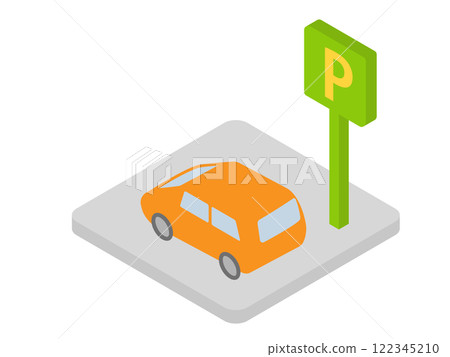 停車場圖像的等距圖 122345210