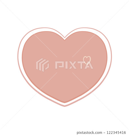 Hand-drawn heart - Colors of gentleness and strength - Coral tone x shell pink 1 122345416