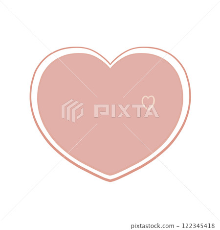 Hand-drawn heart - A color of gentleness and strength - Coral tone x shell pink 3 122345418