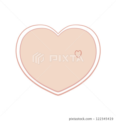 Hand-drawn heart - A color of gentleness and strength - Coral tone x shell pink 4 122345419