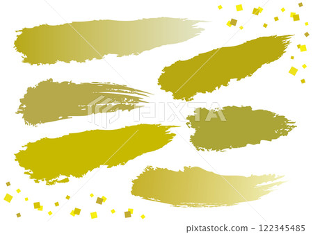 Handwritten brush stroke line frame set / gold Handwritten brush stroke line frame set / gold 122345485