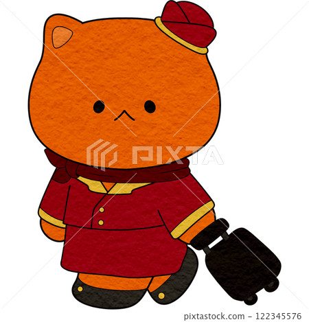 The illustration of an air hostess The illustration of an air hostess 122345576