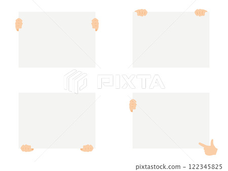 一組手持白色面板平面設計 B-02 紙質標語牌 122345825