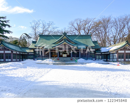 札幌護國神社，正殿，札幌市中央區，雪 122345848