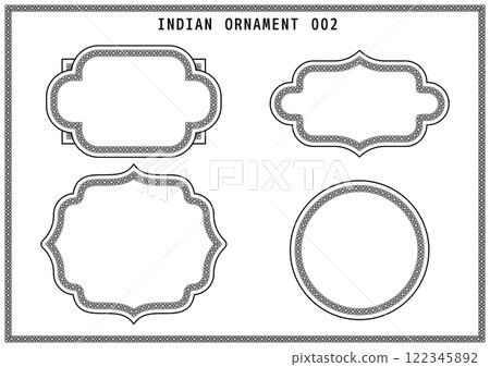 Elegant Indian style frame ornament 002 1C Elegant Indian style frame ornament 002 1C 122345892
