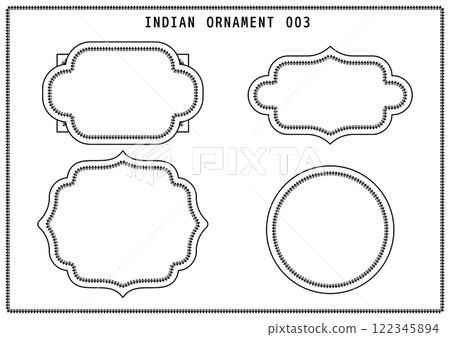 Elegant Indian style frame ornament 003 1C Elegant Indian style frame ornament 003 1C 122345894