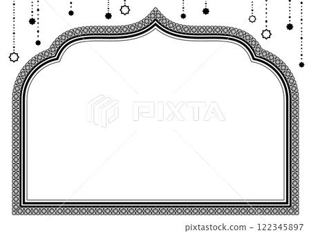 Elegant Indian style frame ornament 003A 122345897