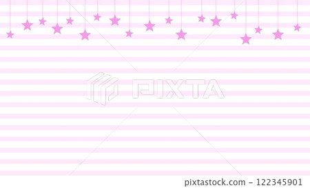 Pink star garland party decoration background 122345901