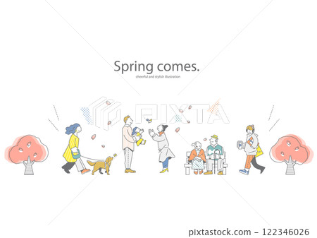 People living their own lifestyles: simple and stylish hand-drawn illustrations 122346026