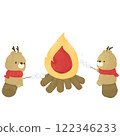 Cute Animals Winter Illustration - Christmas Holiday Season Decoration Ornament 122346233