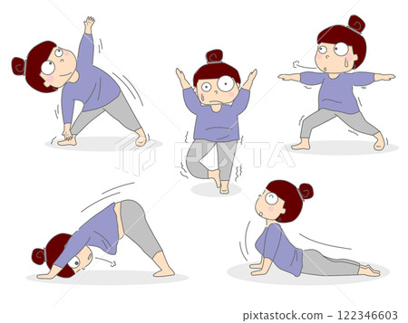 一套瑜珈姿勢 122346603