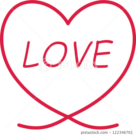 Line icon with the word LOVE inside a heart Line icon with the word LOVE inside a heart 122346701