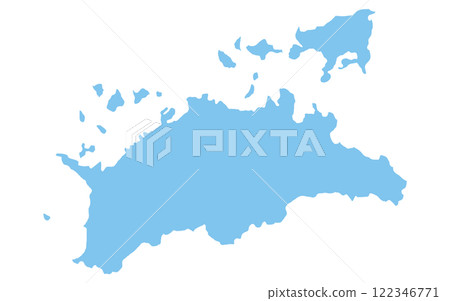 香川縣、日本地區的現實地圖 122346771