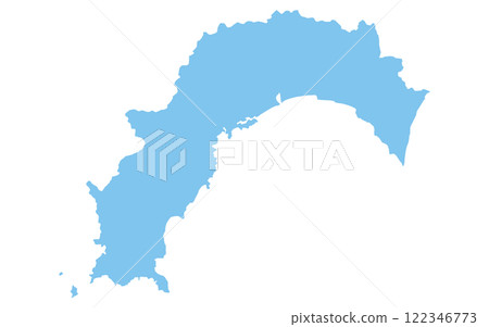 高知縣、日本地區的現實地圖 122346773