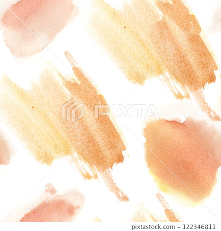 Seamless abstract watercolor pattern with warm beige and terracotta brush strokes on white. Soft artistic hand painted repeat texture for boho backgrounds, modern fabric, stationery, scrapbooking. Seamless abstract watercolor pattern with warm beige and terracotta brush strokes on white. Soft artistic hand painted repeat texture for boho backgrounds, modern fabric, stationery, scrapbooking. 122346811