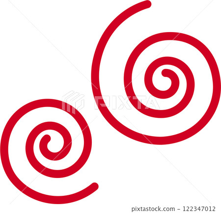 Red simple swirl icon Red simple swirl icon 122347012