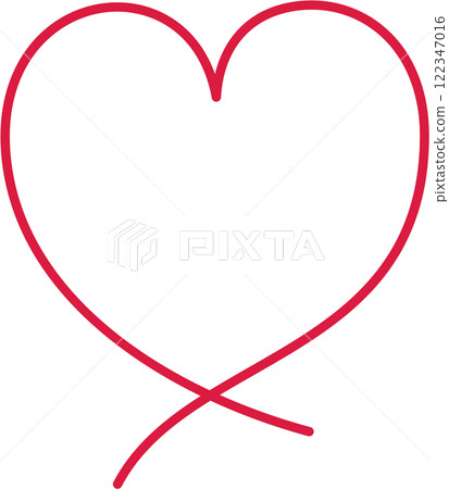 Simple line drawing heart decorative frame Simple line drawing heart decorative frame 122347016