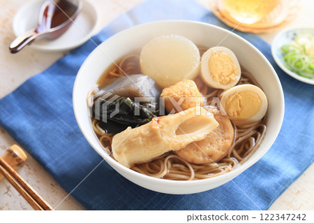 Oden soba (steaming) - perfect for winter Oden soba (steaming) - perfect for winter 122347242