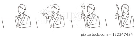 Female businesswoman using a laptop 122347484