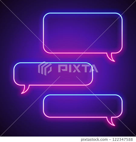 Neon Glowing Chat Template 122347588