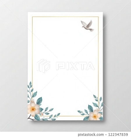 Elegant funeral flyer templates featuring soft floral designs, candles, and soothing backgrounds Elegant funeral flyer templates featuring soft floral designs, candles, and soothing backgrounds 122347839