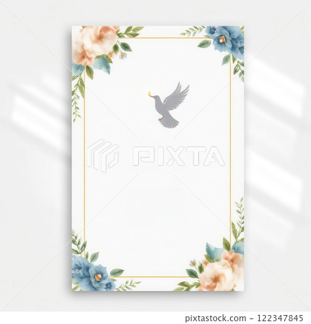Elegant funeral flyer templates featuring soft floral designs, candles, and soothing backgrounds Elegant funeral flyer templates featuring soft floral designs, candles, and soothing backgrounds 122347845