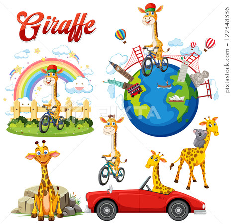 Adventurous Giraffes Around the World Adventurous Giraffes Around the World 122348336