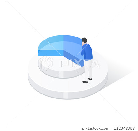 圓餅圖高級等距 122348398