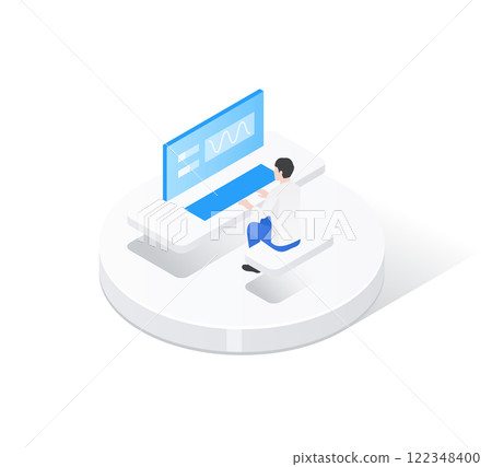 Computer advanced isometric 122348400