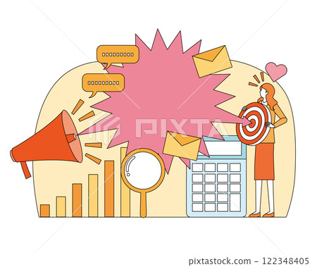 Direct marketing illustration Direct marketing illustration 122348405