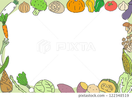Vegetable frame illustration 122348519