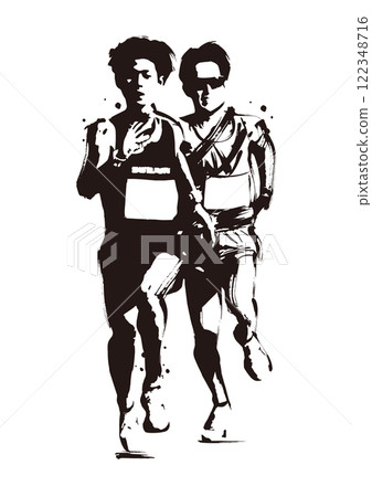 Competing runners 122348716