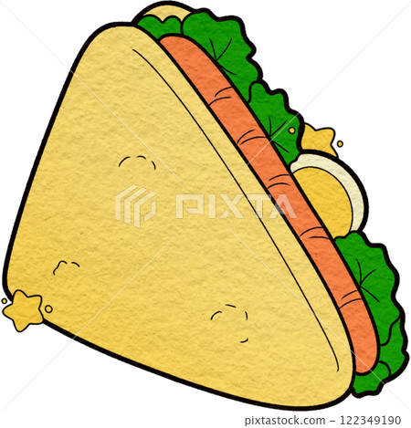 The illustration of a sandwich The illustration of a sandwich 122349190