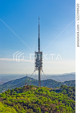 Area Mount Tibidabo, where the Sagrat Cor church is located. Barcelona. 122349420