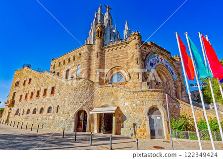 Area Mount Tibidabo, where the Sagrat Cor church is located. Barcelona. Area Mount Tibidabo, where the Sagrat Cor church is located. Barcelona. 122349424