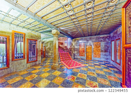 Barcelona. Inside Palace of Guell (Palau Guell) Gothic Quarter. Barcelona. Inside Palace of Guell (Palau Guell) Gothic Quarter. 122349455